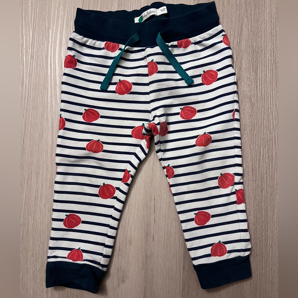 Baby Boden Pants Boys Size 18-24m Pumpkin Stripe